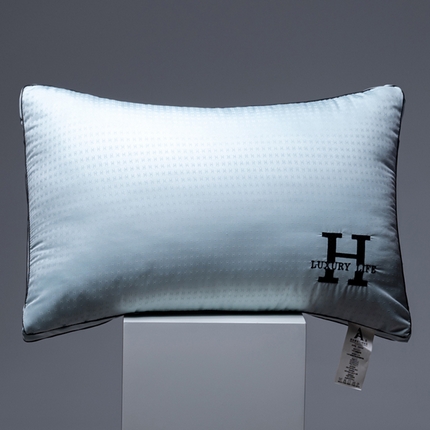 91家纺网 家纺一手货源 找家纺 （总）爱来伊 2024新款柔软舒适刺绣枕酒店枕立体羽丝绒枕头枕芯