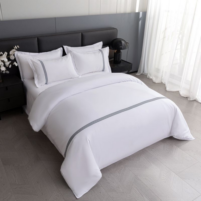 91家纺网 家纺一手货源 找家纺 （总）三俏家纺 2025新款星级酒店宾馆民宿四件套100克平纹加厚酒店布草