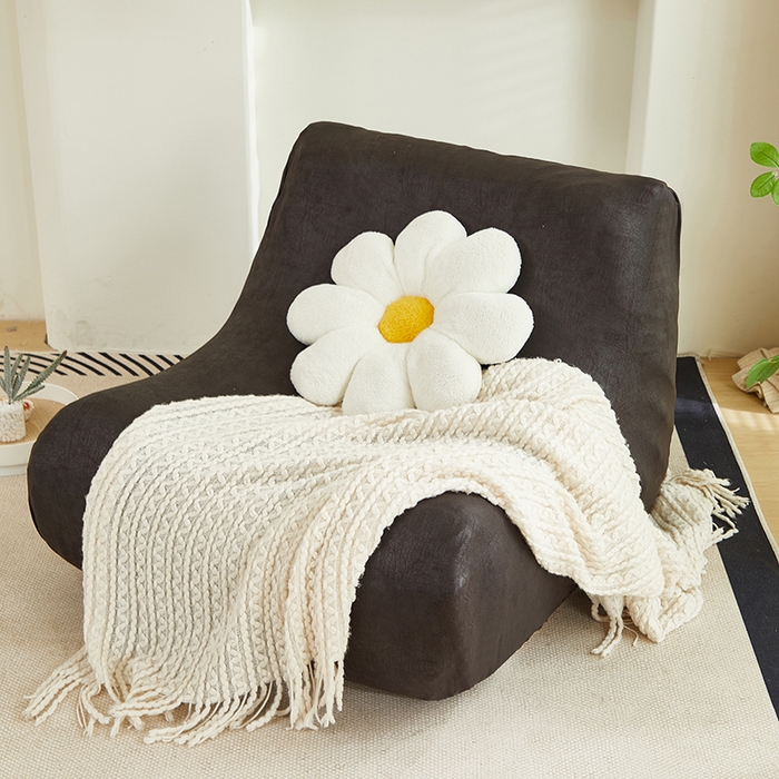 91家纺网 家纺一手货源 找家纺 2024新款防水皮革懒人沙发套 黑色