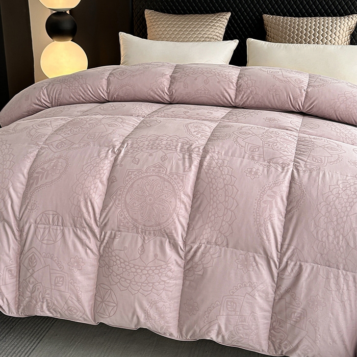 91家纺网 家纺一手货源 找家纺 （总）羽绒被壳自充绒内胆套半成品鹅绒提花被套专用被罩自制面料单层被