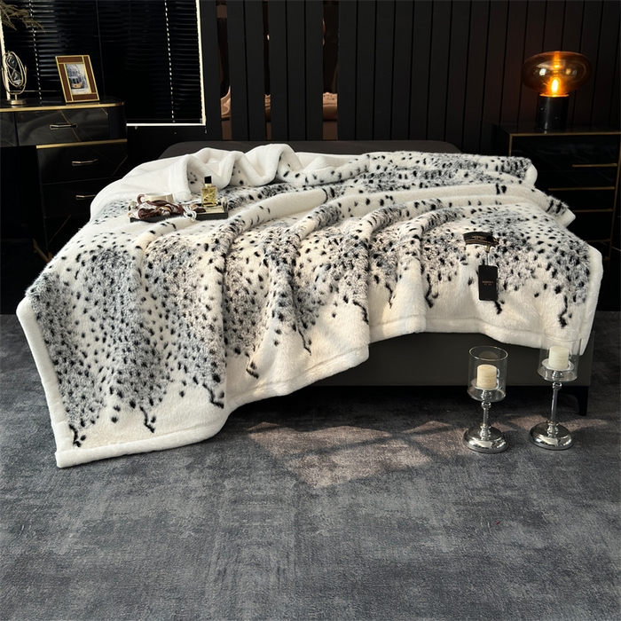 91家纺网 家纺一手货源 找家纺 凯轩毛毛毯毯子网销专供 2024新款仿皮草轻毛毛毯毯子-魅影系列 魅力