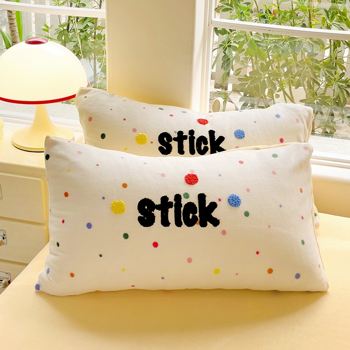 91家纺网 家纺一手货源 找家纺 眠帛家居 2024新款高克重牛奶绒毛巾绣加印大版卡通四件套系列二 点点兔