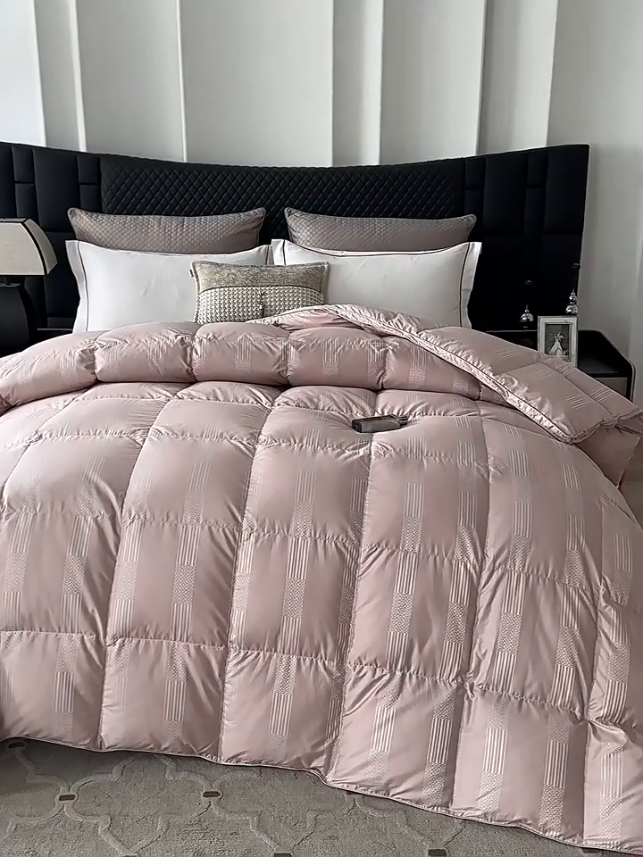 91家纺网 家纺一手货源 找家纺 （总）新款全棉提花被套壳自充绒防钻绒全棉羽绒被壳半成品被壳厂家直销