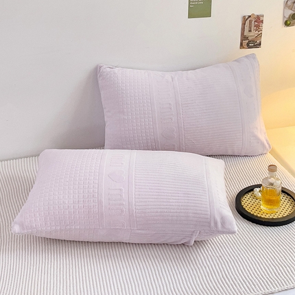 漫时光 2025新款牛奶绒烂花枕套 min-紫
