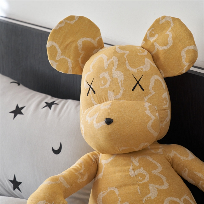 91家纺网 家纺一手货源 找家纺 安莱生活 2024秋冬新款小熊玩偶 小熊-黄