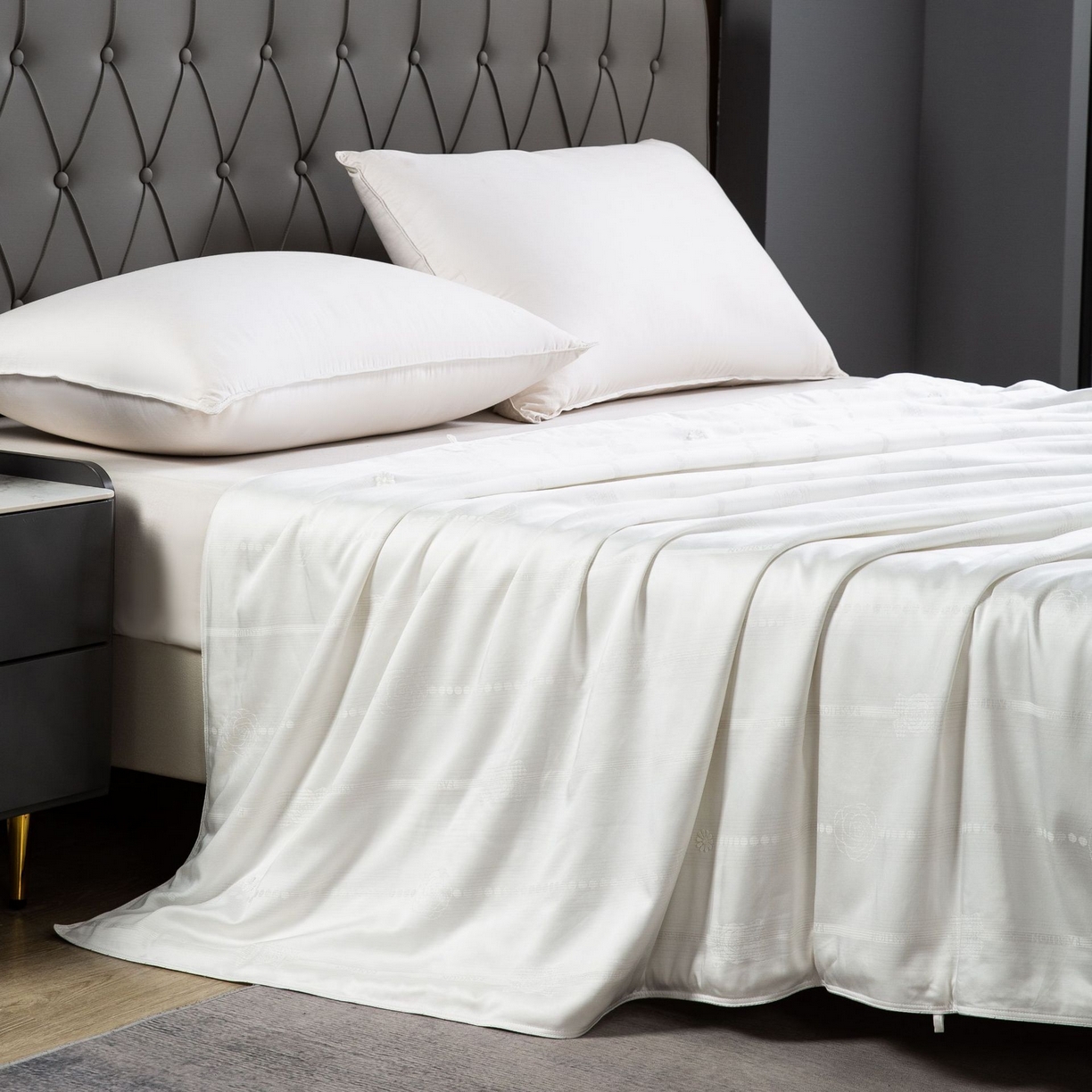 91家纺网 家纺一手货源 找家纺 （总）天丝莱赛尔贡缎大提花蚕丝被结婚特级双宫桑蚕丝春秋被冬被子批发