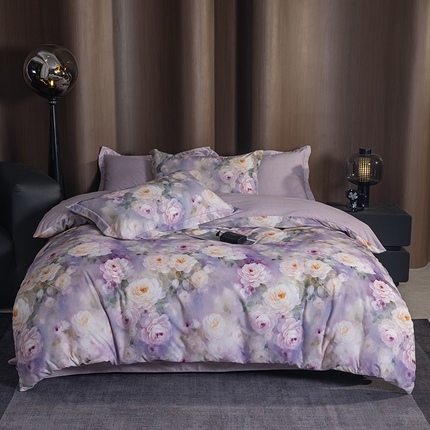 91家纺网 家纺一手货源 找家纺 （总）2024新款全棉加厚长绒棉数码印花四件套