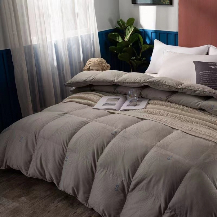 91家纺网 家纺一手货源 找家纺 （总）80支全棉羽绒被剪花被壳自充绒半成品双层大提花防钻绒被芯内胆被