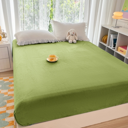 91家纺网 家纺一手货源 找家纺 （总）青螺家纺 2024新款加厚200克高克重保暖爆款纯色床单床笠单品直播礼品