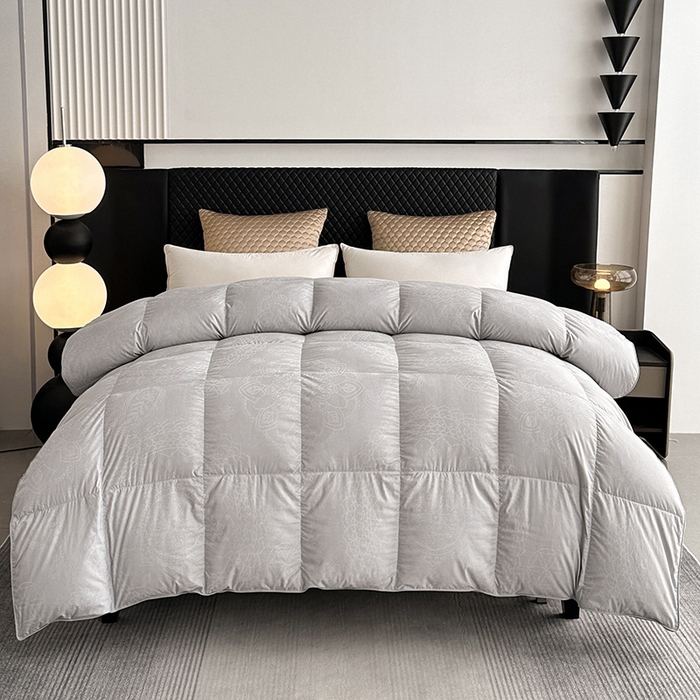 91家纺网 家纺一手货源 找家纺 （总）羽绒被壳自充绒内胆套半成品鹅绒提花被套专用被罩自制面料单层被