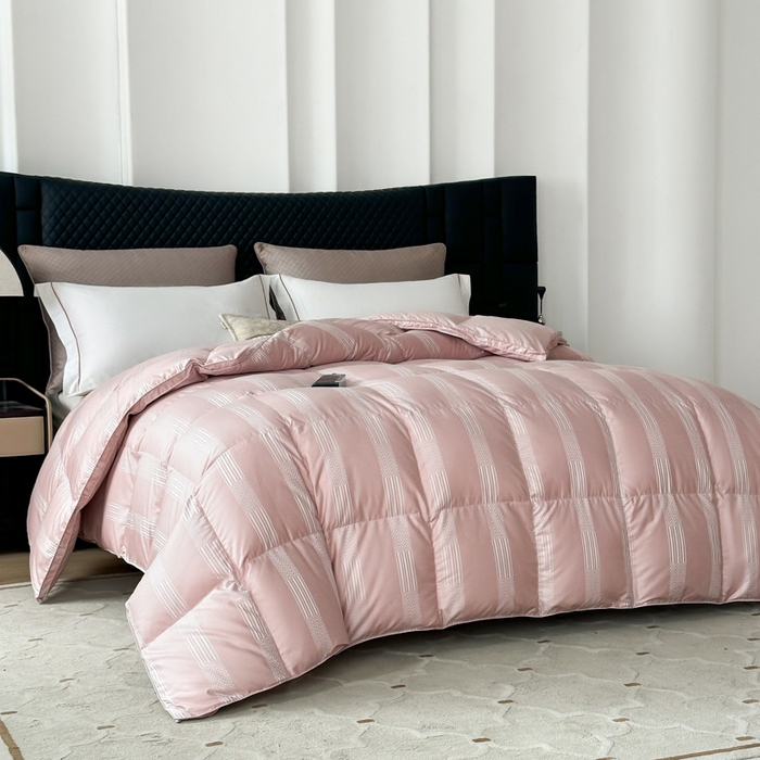 91家纺网 家纺一手货源 找家纺 （总）新款全棉提花被套壳自充绒防钻绒全棉羽绒被壳半成品被壳厂家直销