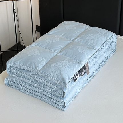 91家纺网 家纺一手货源 找家纺 （总）全棉双层大提花羽绒被壳自充绒内胆套半成品提花被套专用被罩自制