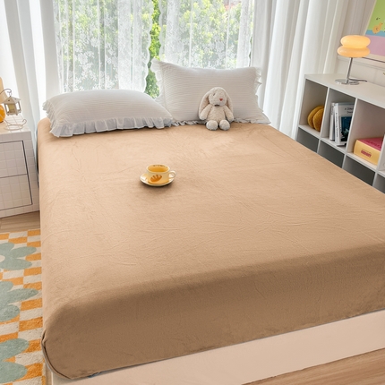 91家纺网 家纺一手货源 找家纺 （总）青螺家纺 2024新款加厚200克高克重保暖爆款纯色床单床笠单品直播礼品