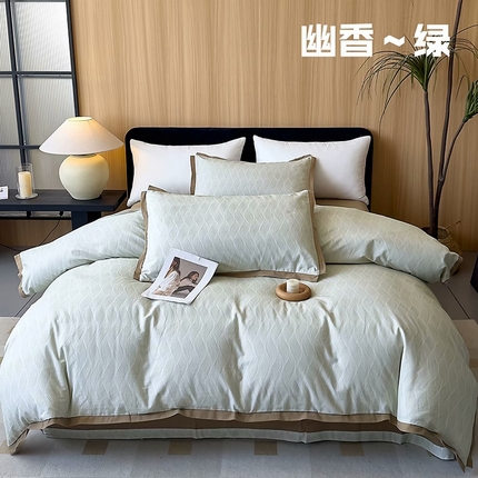 91家纺网 家纺一手货源 找家纺 （总）未来家居 2024新款卡口款全棉加厚活性超柔磨毛四件套