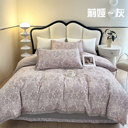 91家纺网 家纺一手货源 找家纺 （总）未来家居 2024新款卡口款全棉加厚活性超柔磨毛四件套