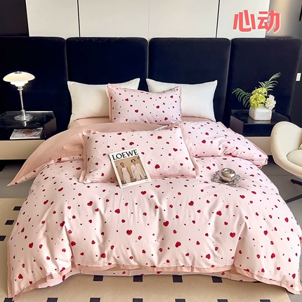 91家纺网 家纺一手货源 找家纺 （总）未来家居 2024新款卡口款全棉加厚活性超柔磨毛四件套