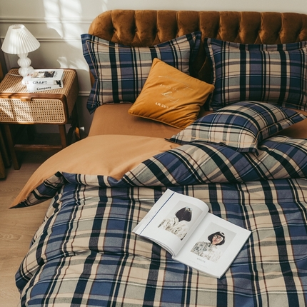 91家纺网 家纺一手货源 找家纺 （总）南通朵美纺织品有限公司 2024新款色织拉绒经典格系列