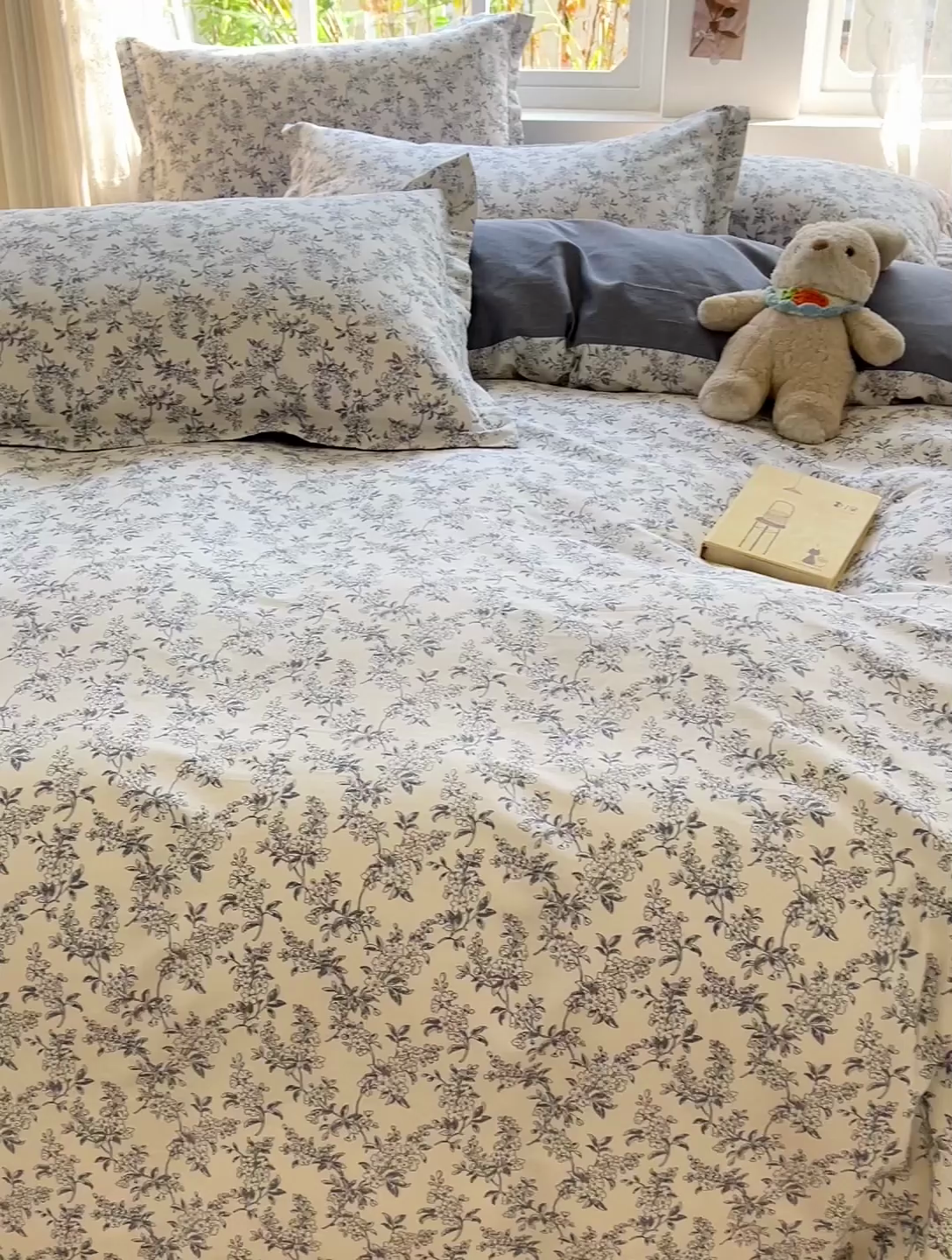 91家纺网 家纺一手货源 找家纺 卡普纯棉全棉四件套13070喷气床单款床笠款三件套 墨兰