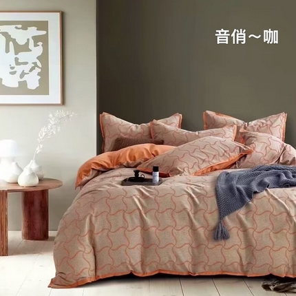 91家纺网 家纺一手货源 找家纺 （总）未来家居 2024新款卡口款全棉加厚活性超柔磨毛四件套