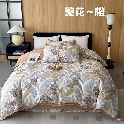 91家纺网 家纺一手货源 找家纺 （总）未来家居 2024新款卡口款全棉加厚活性超柔磨毛四件套