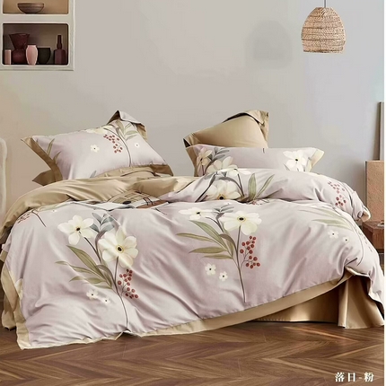 91家纺网 家纺一手货源 找家纺 （总）未来家居 2024新款卡口款全棉加厚活性超柔磨毛四件套