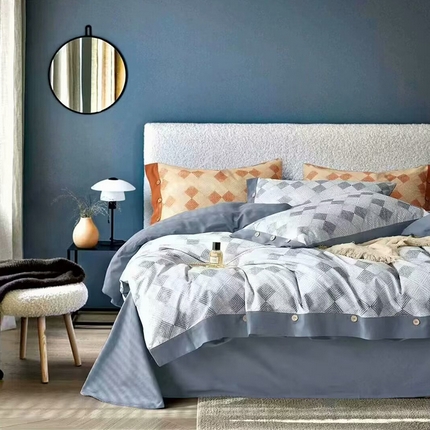 91家纺网 家纺一手货源 找家纺 （总）未来家居 2024新款卡口款全棉加厚活性超柔磨毛四件套