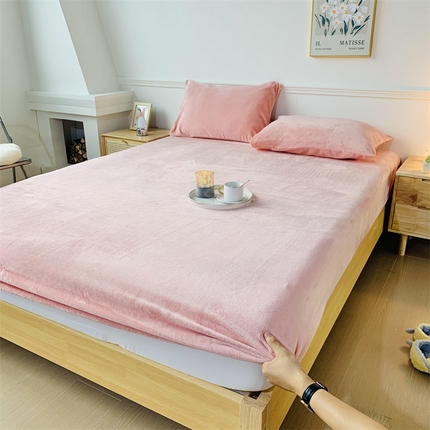 （总）泽西家纺 2024新款高克重加厚牛奶绒单床笠 跨境 外贸