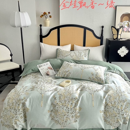 91家纺网 家纺一手货源 找家纺 （总）未来家居 2024新款卡口款全棉加厚活性超柔磨毛四件套