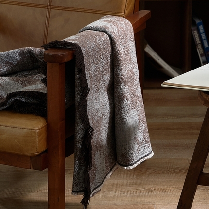 91家纺网 家纺一手货源 找家纺 （总）子和家居 2024新款全棉复古强缩色织毛感棉毯