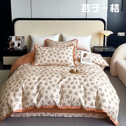 91家纺网 家纺一手货源 找家纺 （总）未来家居 2024新款卡口款全棉加厚活性超柔磨毛四件套