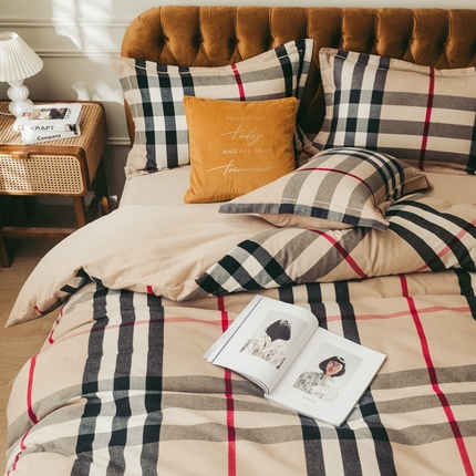 91家纺网 家纺一手货源 找家纺 南通朵美纺织品有限公司 2024新款色织拉绒经典格系列 001