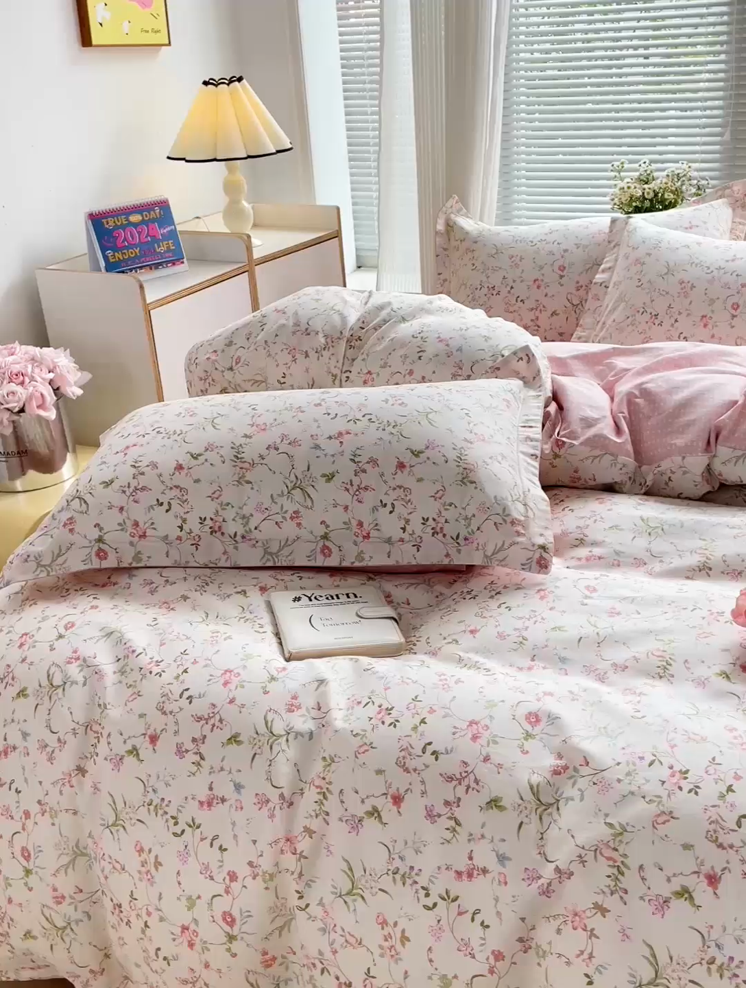 91家纺网 家纺一手货源 找家纺 卡普纯棉全棉四件套13070喷气床单款床笠款三件套 花蔓梦境