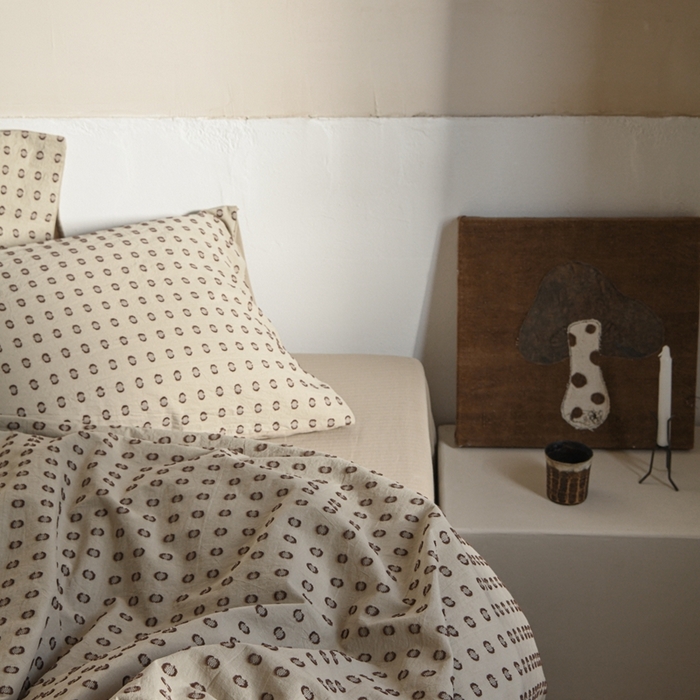 91家纺网 家纺一手货源 找家纺 简家居 2024新款色织提花四件套 苏打泡泡 米黄