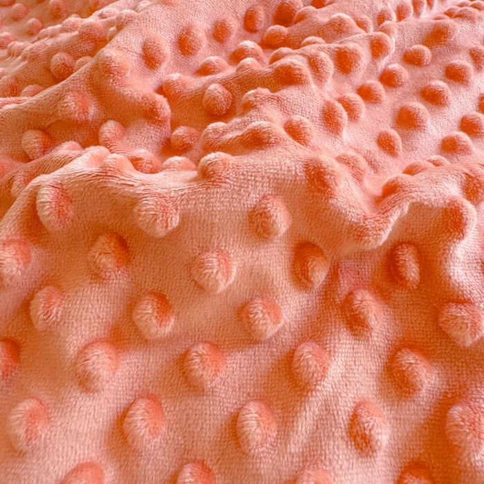 91家纺网 家纺一手货源 找家纺 梦可莱家居 2024新款牛奶豆豆绒印花床盖四件套 红橙