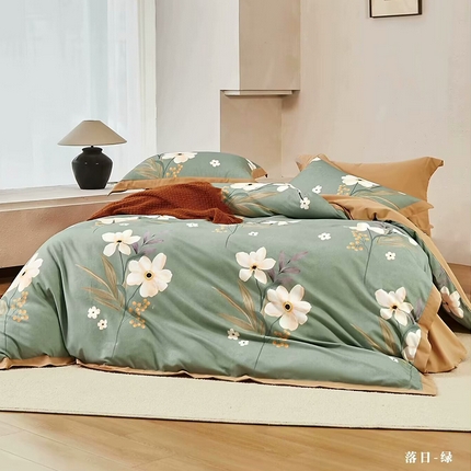 91家纺网 家纺一手货源 找家纺 （总）未来家居 2024新款卡口款全棉加厚活性超柔磨毛四件套