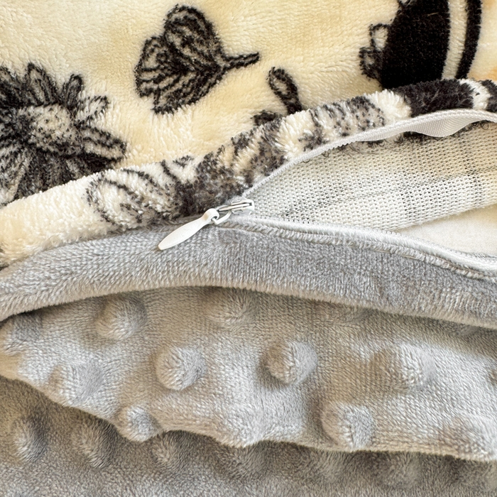 91家纺网 家纺一手货源 找家纺 梦可莱家居 2024新款牛奶豆豆绒印花床盖四件套 佳品