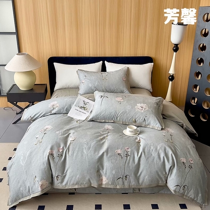 91家纺网 家纺一手货源 找家纺 （总）未来家居 2024新款卡口款全棉加厚活性超柔磨毛四件套