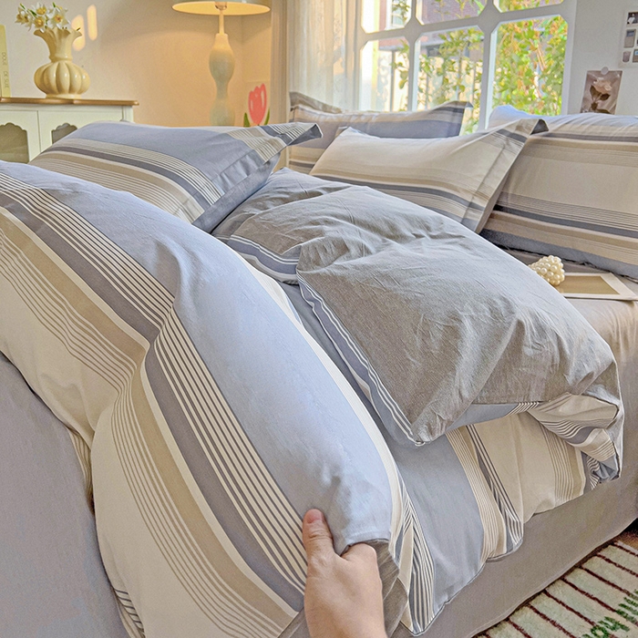 91家纺网 家纺一手货源 找家纺 卡普纯棉全棉四件套13070喷气床单款床笠款三件套 乔南