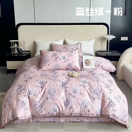 91家纺网 家纺一手货源 找家纺 （总）未来家居 2024新款卡口款全棉加厚活性超柔磨毛四件套