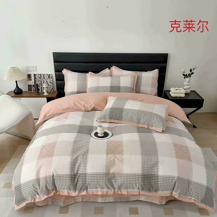91家纺网 家纺一手货源 找家纺 （总）未来家居 2024新款卡口款全棉加厚活性超柔磨毛四件套