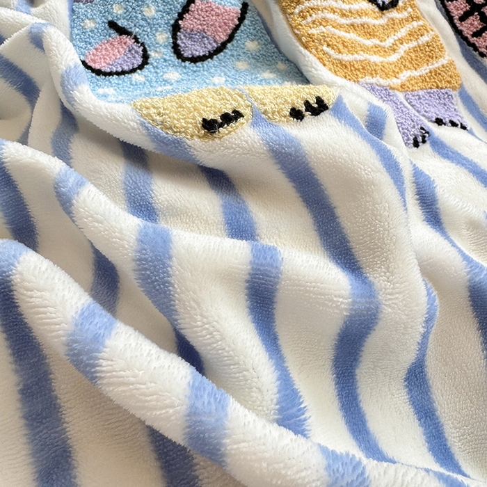 91家纺网 家纺一手货源 找家纺 娜娜 2024新款加厚保暖高克重牛奶绒毛巾绣四件套 牛奶绒抱抱熊