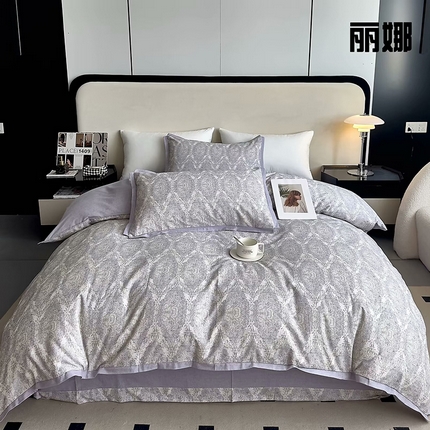 91家纺网 家纺一手货源 找家纺 （总）未来家居 2024新款卡口款全棉加厚活性超柔磨毛四件套