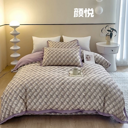 91家纺网 家纺一手货源 找家纺 （总）未来家居 2024新款卡口款全棉加厚活性超柔磨毛四件套