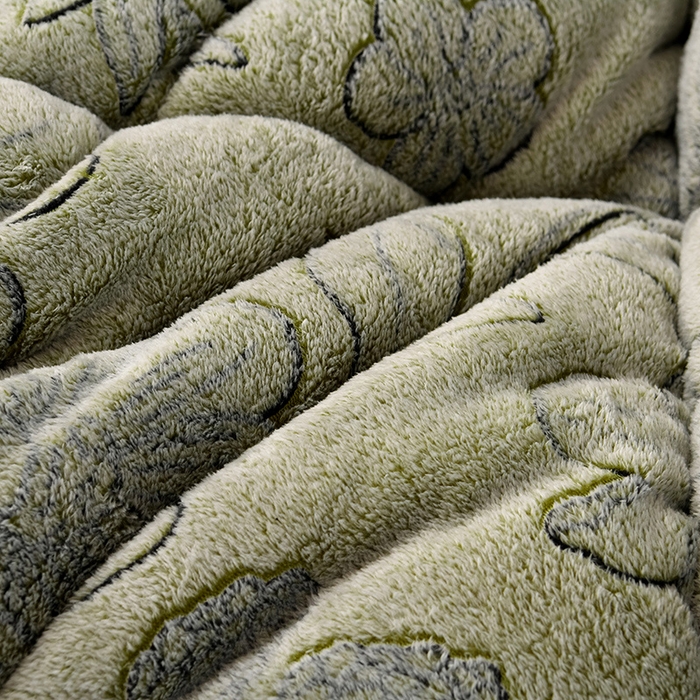 91家纺网 家纺一手货源 找家纺 锦逸家居 2024新款AB版雪花绒冬被羊羔绒冬被被子被芯春秋被 薄荷曼波