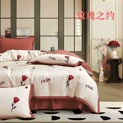 91家纺网 家纺一手货源 找家纺 （总）未来家居 2024新款卡口款全棉加厚活性超柔磨毛四件套