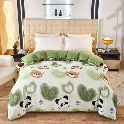 凤杰家纺 2025新款牛奶绒被套系列 可爱熊