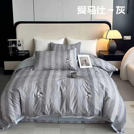 91家纺网 家纺一手货源 找家纺 （总）未来家居 2024新款卡口款全棉加厚活性超柔磨毛四件套