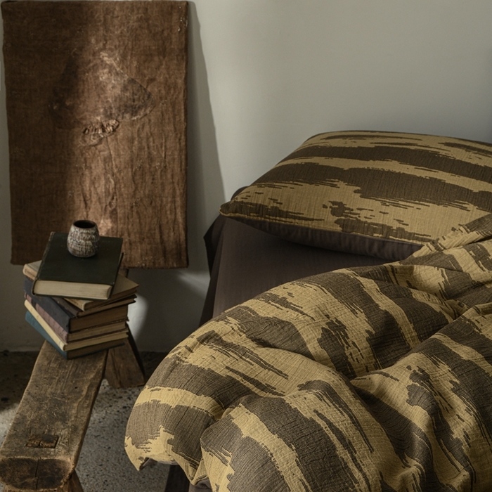 91家纺网 家纺一手货源 找家纺 简家居 2024新款色织提花四件套-桃木 桃木咖