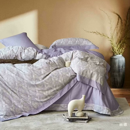 91家纺网 家纺一手货源 找家纺 （总）未来家居 2024新款卡口款全棉加厚活性超柔磨毛四件套