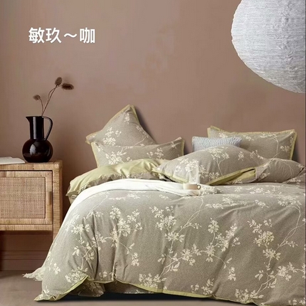 91家纺网 家纺一手货源 找家纺 （总）未来家居 2024新款卡口款全棉加厚活性超柔磨毛四件套